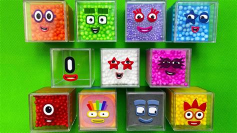 Numberblocks Looking Slime Coloring Most Satisfying Slime Video