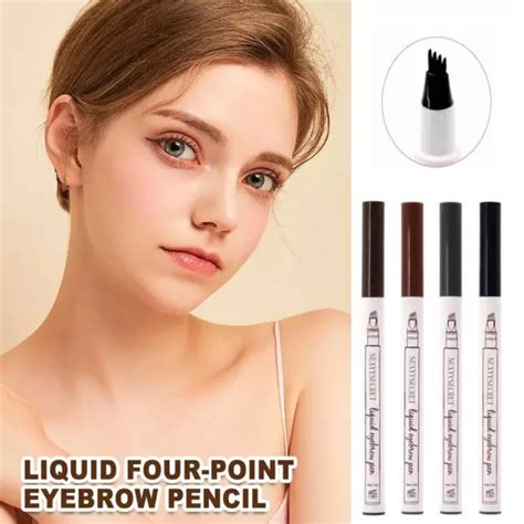 4 Points Liquid Eyebrows Pen Natural And Long Lasting Cosmetic Eye Brow