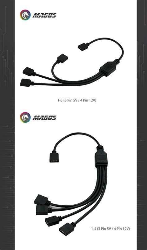 Motherboard Rgb Sync Splitter 12v 4pin Rgb 5v 3pin Argb Sync Hub