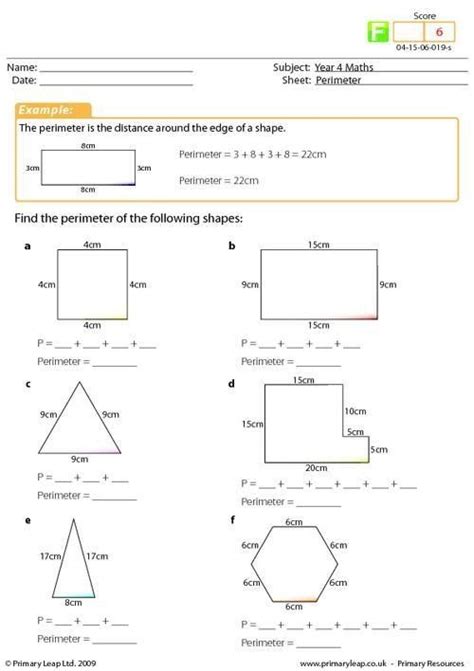 Finding Perimeter Worksheet 3rd Grade