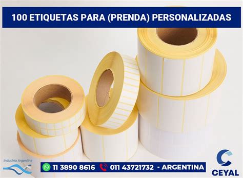 100 Etiquetas Para Prenda Personalizadas Etiquetadora Manual Argentina