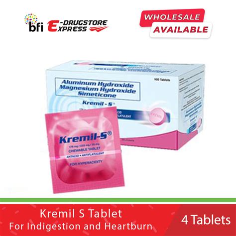 BFI E Drugstore Kremil S Tablet For Indigestion And Heartburn Treatment