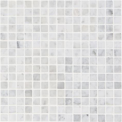 Ivy Hill Tile White Carrera Squares 12 In X 12 In Polished Marble Mosaic Tile Ext3rd104824