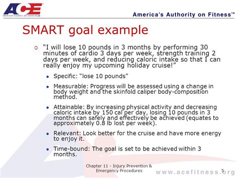 Smart Goals Examples Fitness