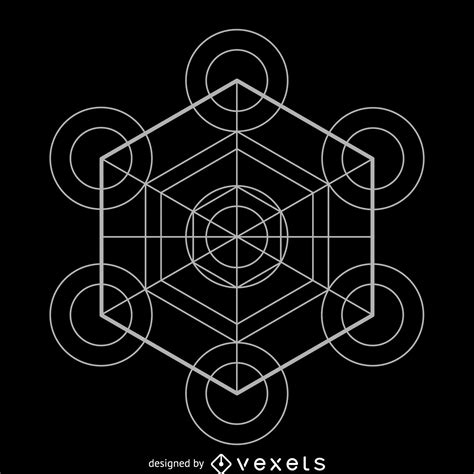 O Cubo De Metatron Geometria Sagrada Baixar Vector