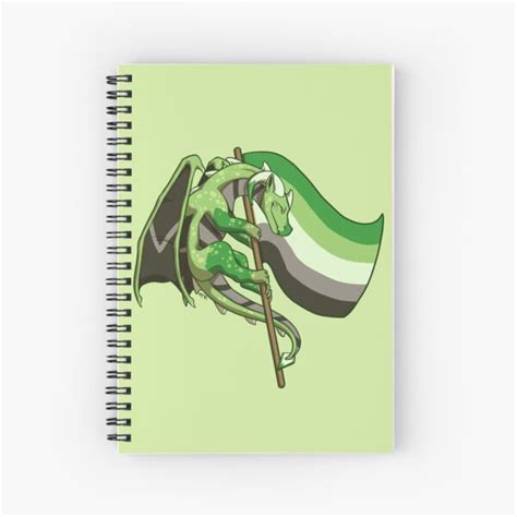 Aromantic Pride Flag Dragon 3rd Edition White Stripe Spiral