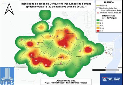 Mapa Revela Incid Ncia De Casos De Dengue Em Bairros De Tr S Lagoas