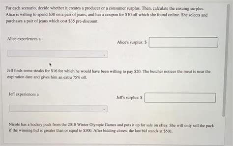 Solved For Each Scenario Decide Whether It Creates A Chegg