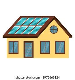 Eco houses with solar panel on roofs on white background 322 รายการ