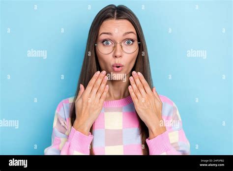 Photo Of Excited Amazed Crazy Funky Lady Open Mouth Omg Reaction Wear