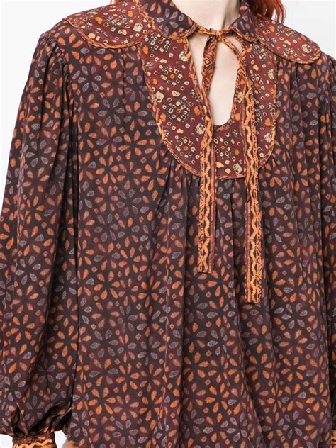 Ulla Johnson Aninda Printed Silk Blouse Farfetch