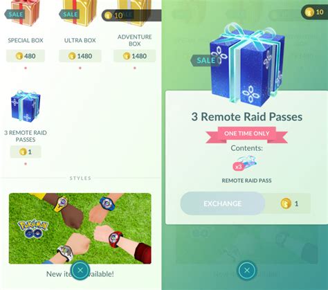 1 PokeCoin 3 Remote Raid Pass Bundle In Pokemon Go