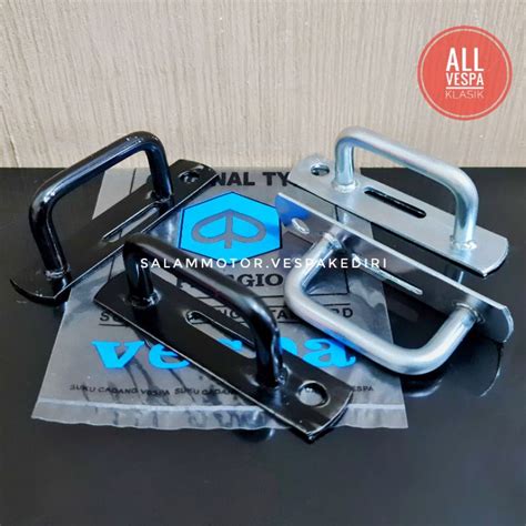 Jual Trapdoor Penahan Dek Lantai Vespa Chrome Hitam Variasi Lantai