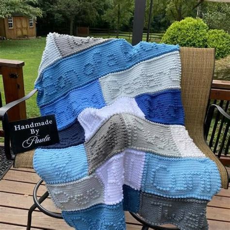 Swear Blanket Graph And Written Crochet Graph Bobble Stitch Etsy