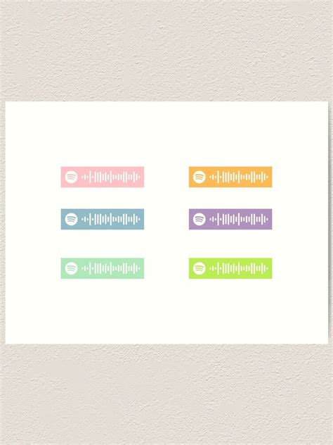 Conan Gray Heather Pastel Spotify Codes Pack Art Print By