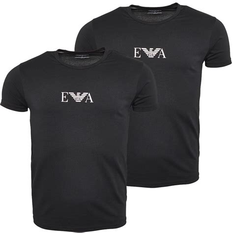 Buy Emporio Armani Mens Two Pack T Shirt Black