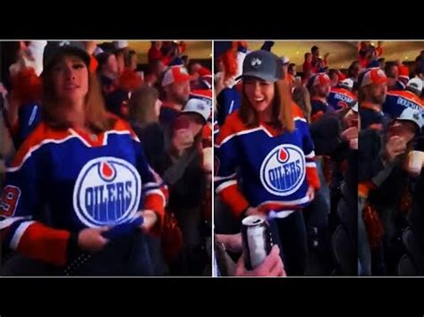 Oilers Fan Flashes Crowd Ice Hockey Fan Goes Viral After Flashing