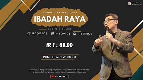 Ibadah Raya Online 1 30 04 23 Pdm Erwin Widodo YouTube