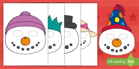 Snowman Masks Pack Twinkl Ks Hecho Por Educadores