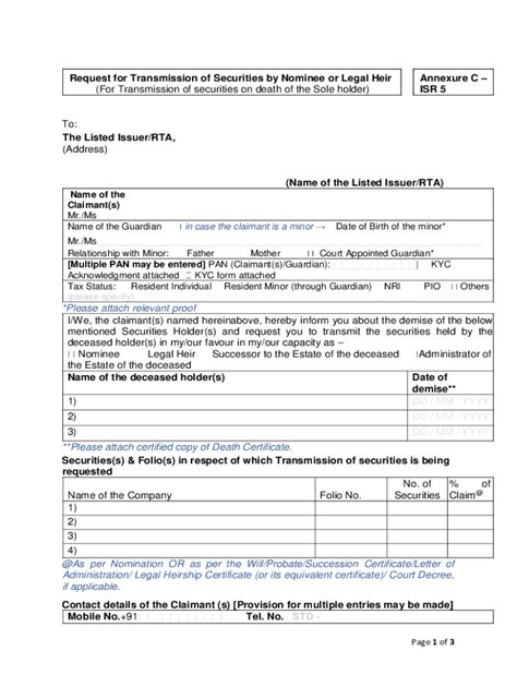 Fillable Online Form ISR 5 Pdf Fax Email Print PdfFiller