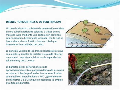 Características De Los Tipos De Sub Drenajes