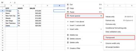 How To Transpose Rows And Columns In Google Sheets