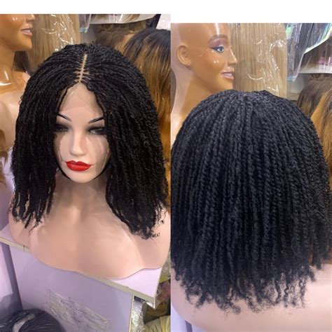 Ready To Ship Braided Wigkinky Twist Wig Braided Wig For Black Woman Lace Braid Wigs Kinky