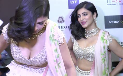 Shruti Hassan Deep Cleavage Show At Lakme Fashion Legalflesh