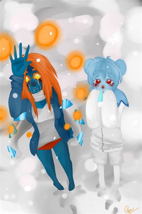 Shiny cryogonal and cubchoo gijinka by xPaku on DeviantArt