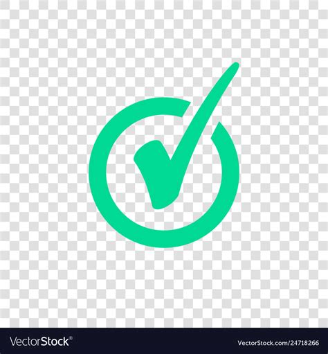 Green Check Mark Vector Icon In A Circle Tick Symbol In Green Color ...