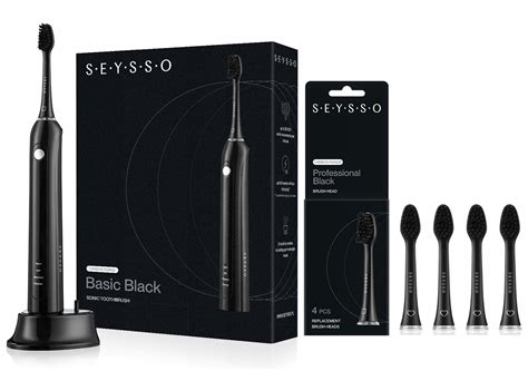 Szczoteczka soniczna SEYSSO BASIC Black 5 końcówek do zębów 9549753685