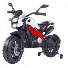 Moto naked roja y blanca eléctrica hipergol