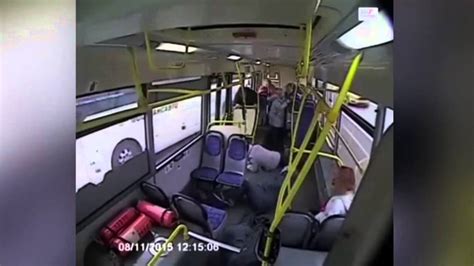 Cctv Footage Shocking Moment Bus Driver Falls Asleep At The Wheel And