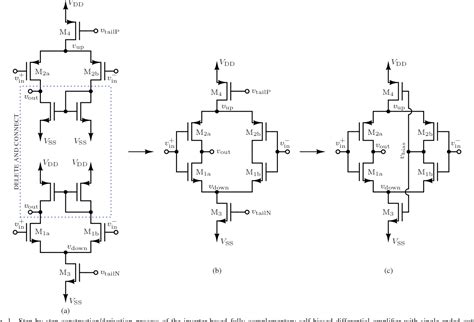 On Fully Differential And Complementary Single Stage Self Biased Cmos