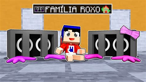 Fui Encontrado Pela Fam Lia Roxo De Rainbow Friends No Minecraft