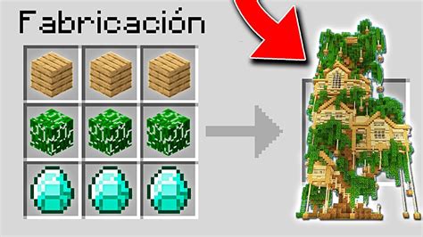 CRAFTEAMOS Una CASA Del ARBOL De LUJO En MINECRAFT De CUALQUIER BLOQUE