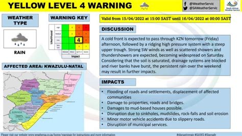 NEWS IN A MINUTE Yellow Level 4 Rain Warning Over Easter Weekend YouTube