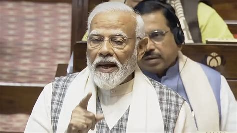 In Rs Address Pm Modi Lambasts Congress Takes Jibe At Kharge Over