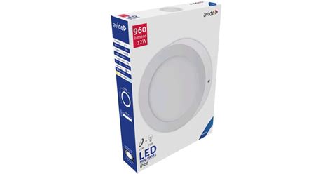 Avide LED Falra Szerelhető Kerek Mennyezeti Lámpa ALU 12W CW 6400K