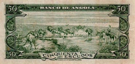 Banconota 50 Escudos 1956 Valore Di Angola Foronum