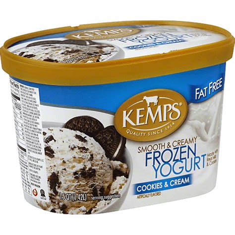 Kemps Smooth & Creamy Frozen Yogurt Cookies & Cream | Frozen Yogurt ...