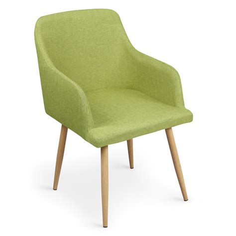 Chaise Scandinave Tissu Vert Paola Lot De 2 LesTendances Fr