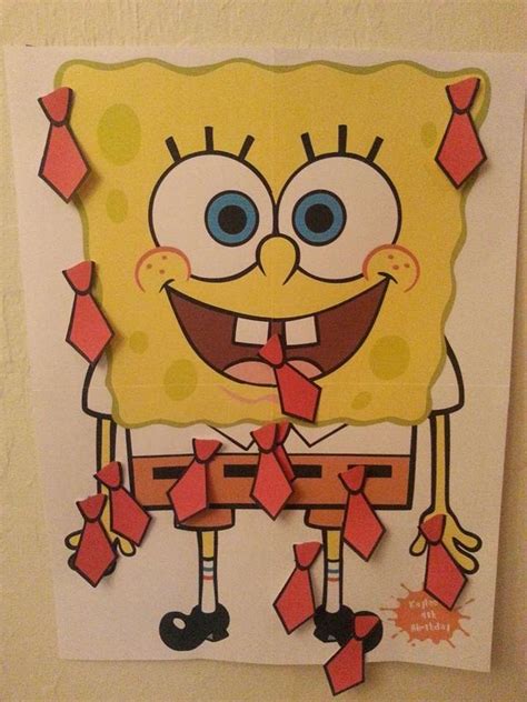 Spongebob Birthday Party Food Spongebob Birthday Tie Squarepants Diy