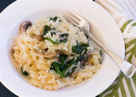 Mushroom And Spinach Risotto Foodwise