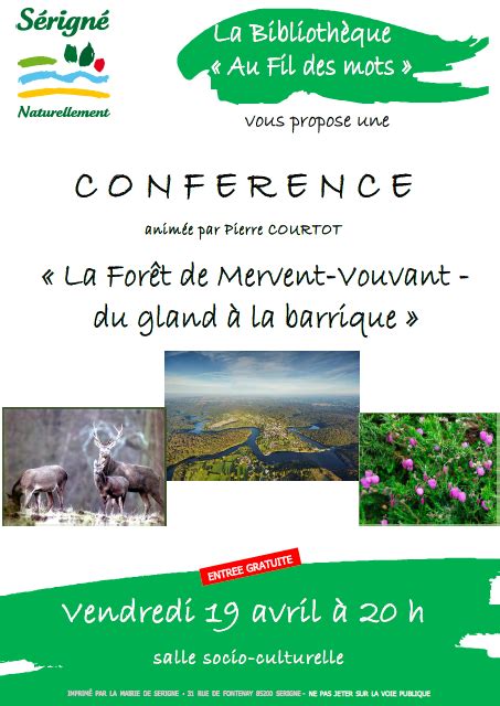 Conférence Du gland à la barrique Mairie de Sérigné