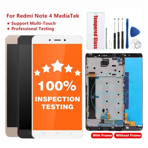 For Xiaomi Redmi Note 4 Mediatek Lcd Display Touch Screen Digitizer Assembly For Redmi Note4 Mtk