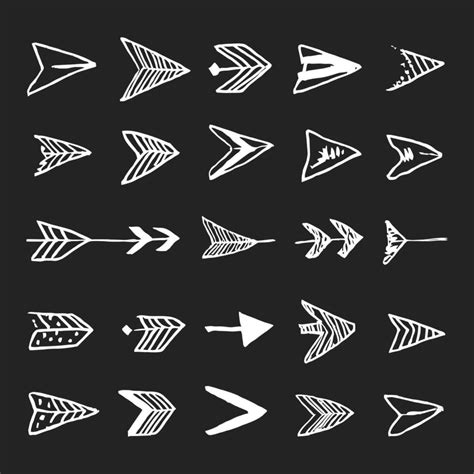 Hand Drawn Arrow Set Collection 40743281 Vector Art At Vecteezy