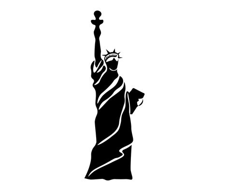 Black Abstract Logo Of The Statue Of Liberty 16968767 Vector Art At