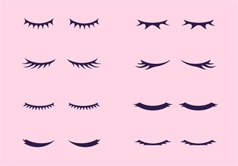 Beautiful Eyelashes Clipart Set 524634 Vector Art At Vecteezy