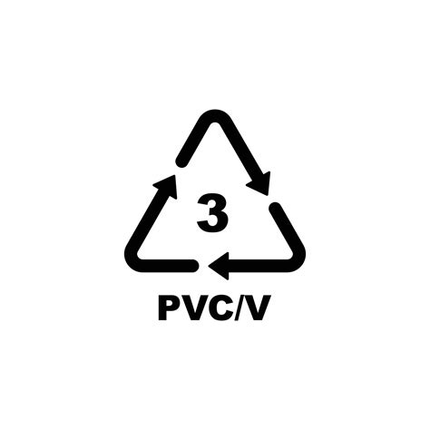 Plastic Recycling Code Symbol Pvcv Recycling Symbol For Plastic Simple Flat Icon Vector